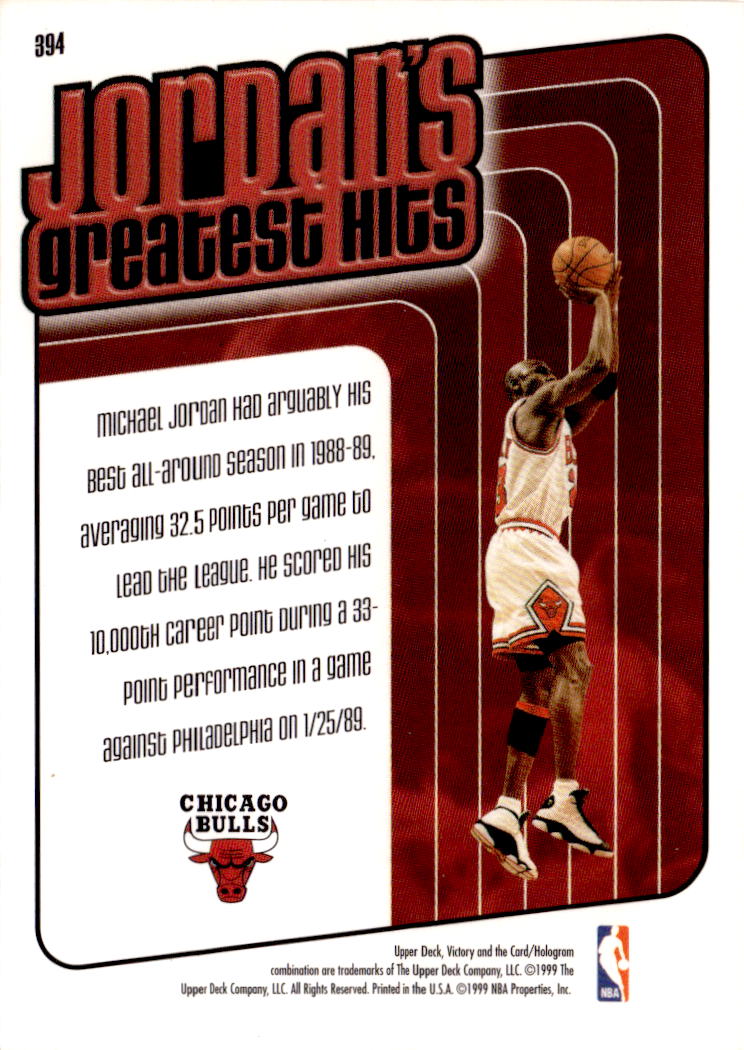 1999-00 Upper Deck Victory #394 Michael Jordan