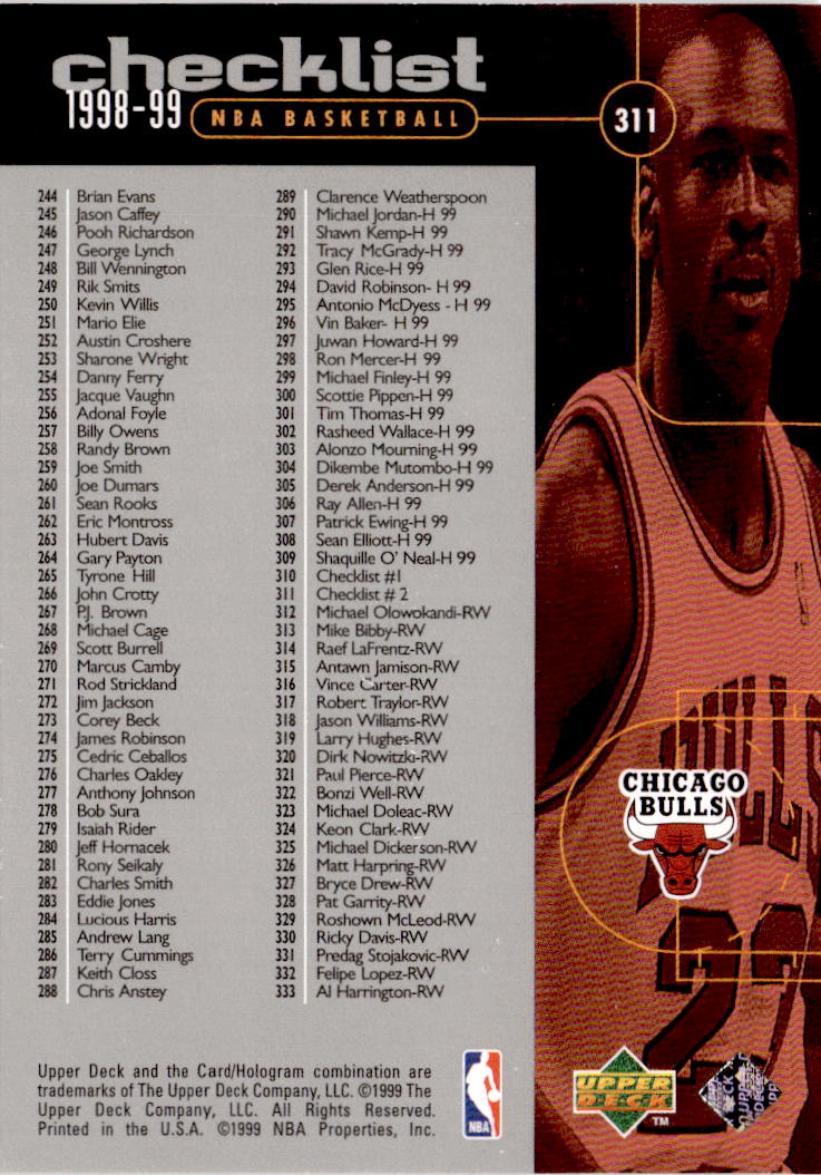 1998-99 Upper Deck #311 Michael Jordan