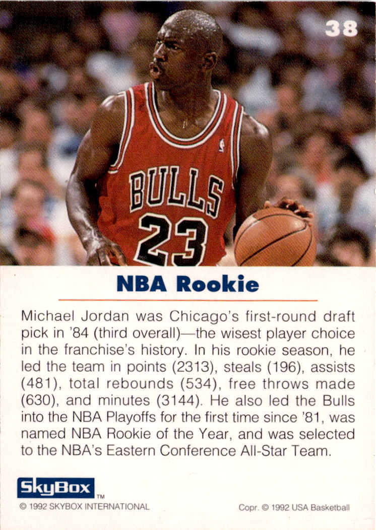 1992 SkyBox USA #38 Michael Jordan