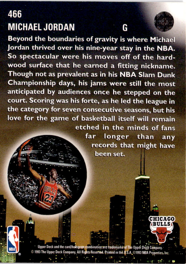 1993-94 Upper Deck #466 Michael Jordan