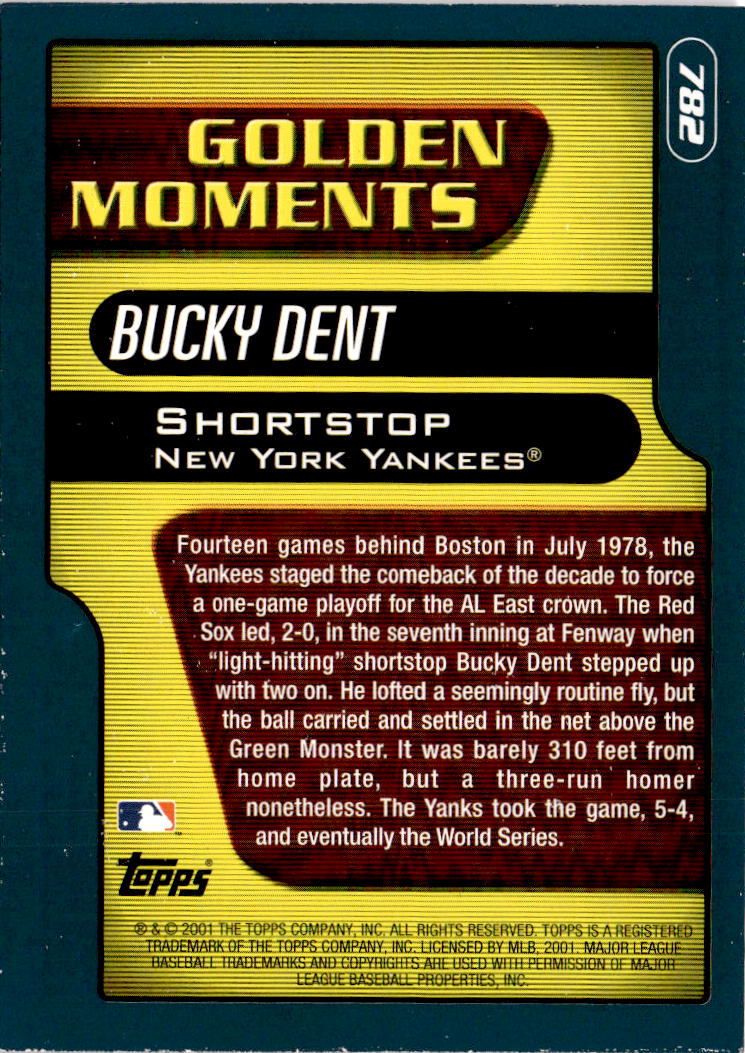 2001 Topps #782 Bucky Dent