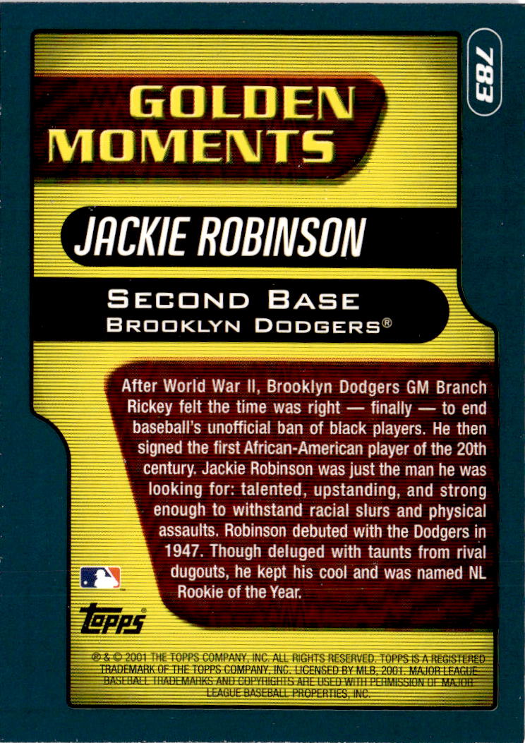 2001 Topps #783 Jackie Robinson