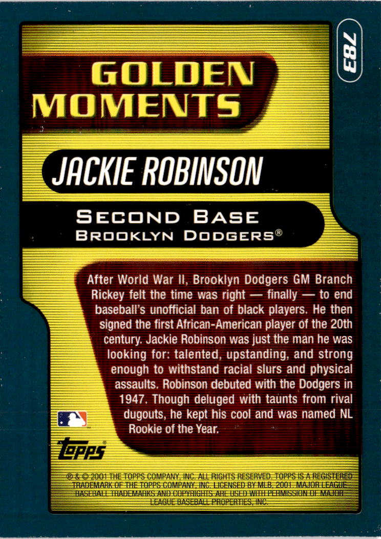 2001 Topps #783 Jackie Robinson