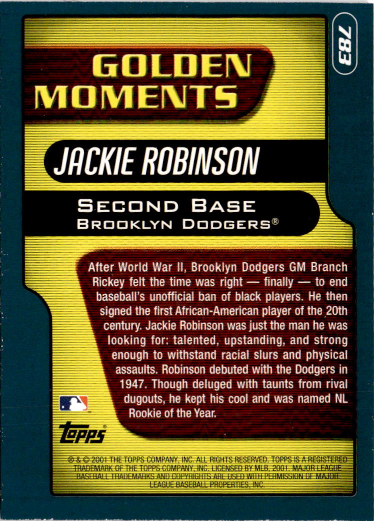 2001 Topps #783 Jackie Robinson