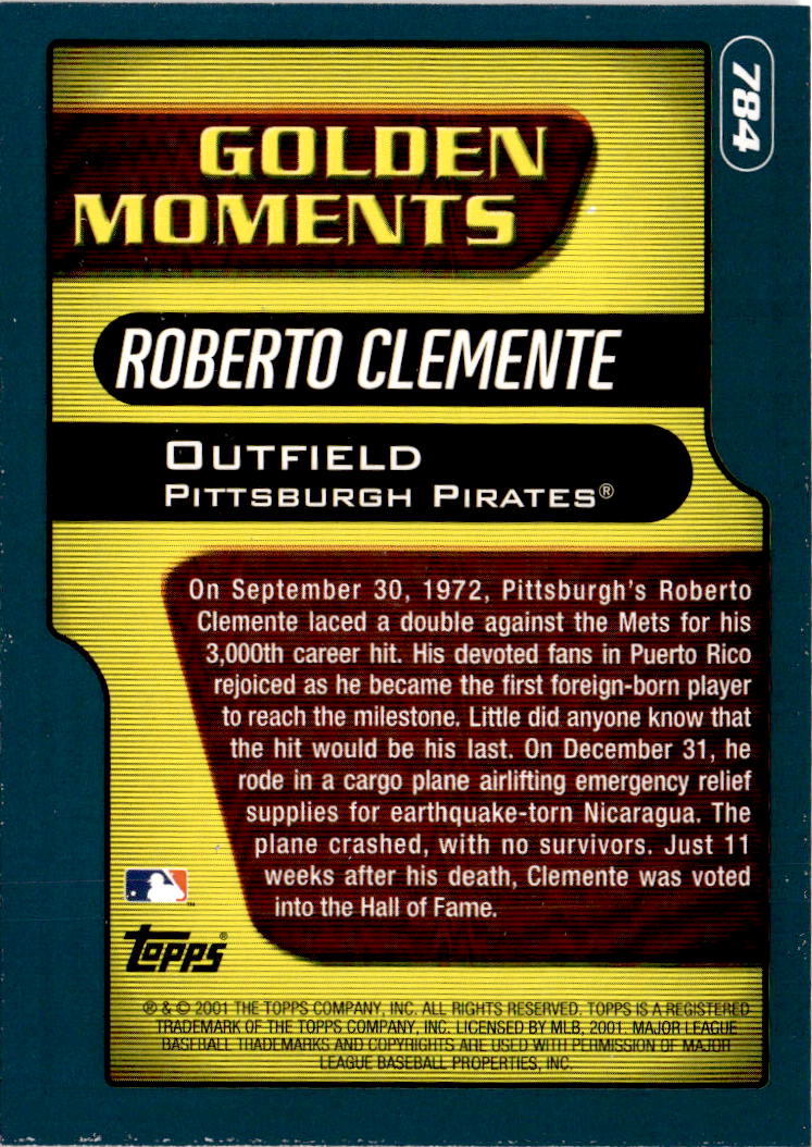 2001 Topps #784 Roberto Clemente