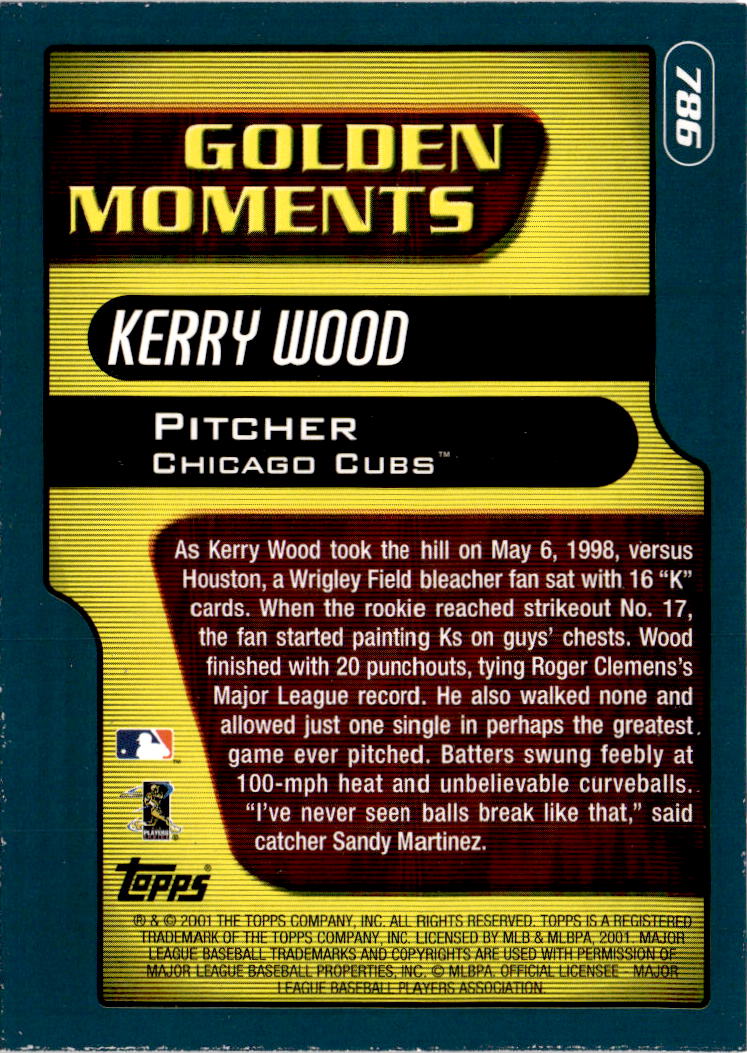 2001 Topps #786 Kerry Wood