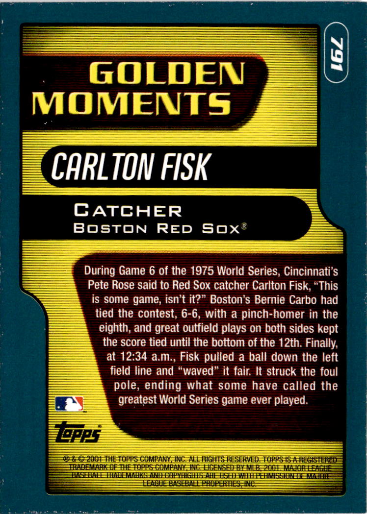 2001 Topps #791 Carlton Fisk