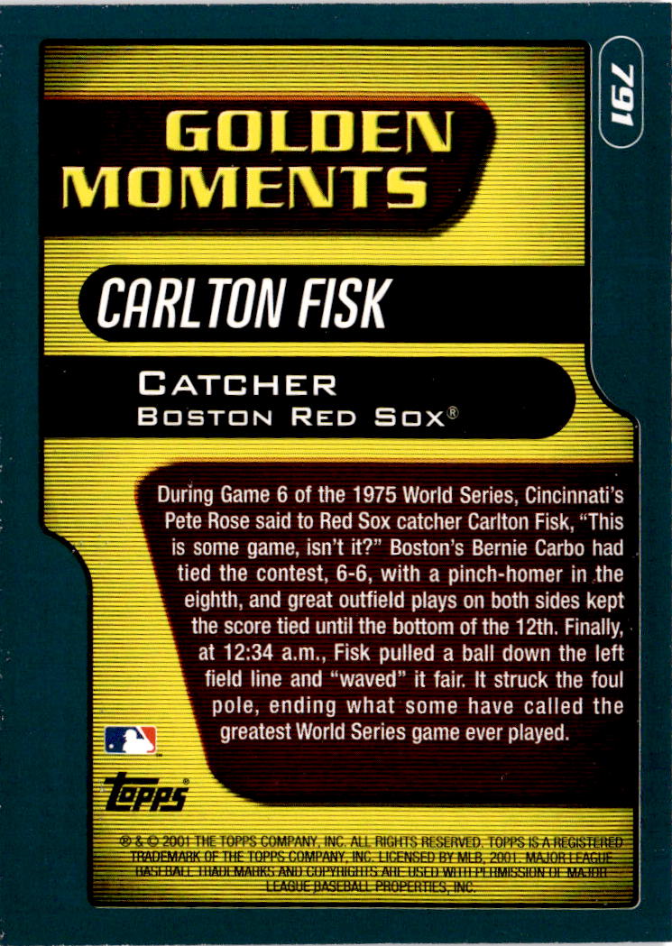 2001 Topps #791 Carlton Fisk