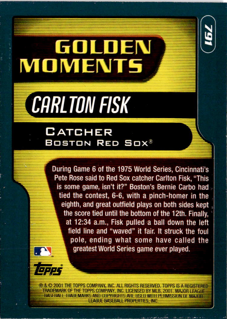 2001 Topps #791 Carlton Fisk