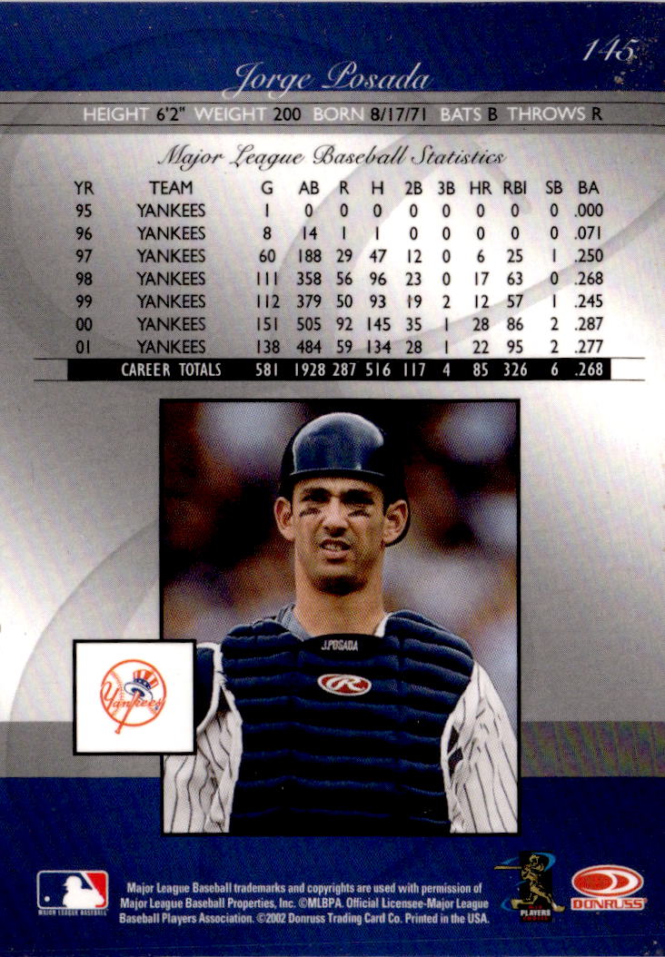 2002 Donruss Elite #145 Jorge Posada