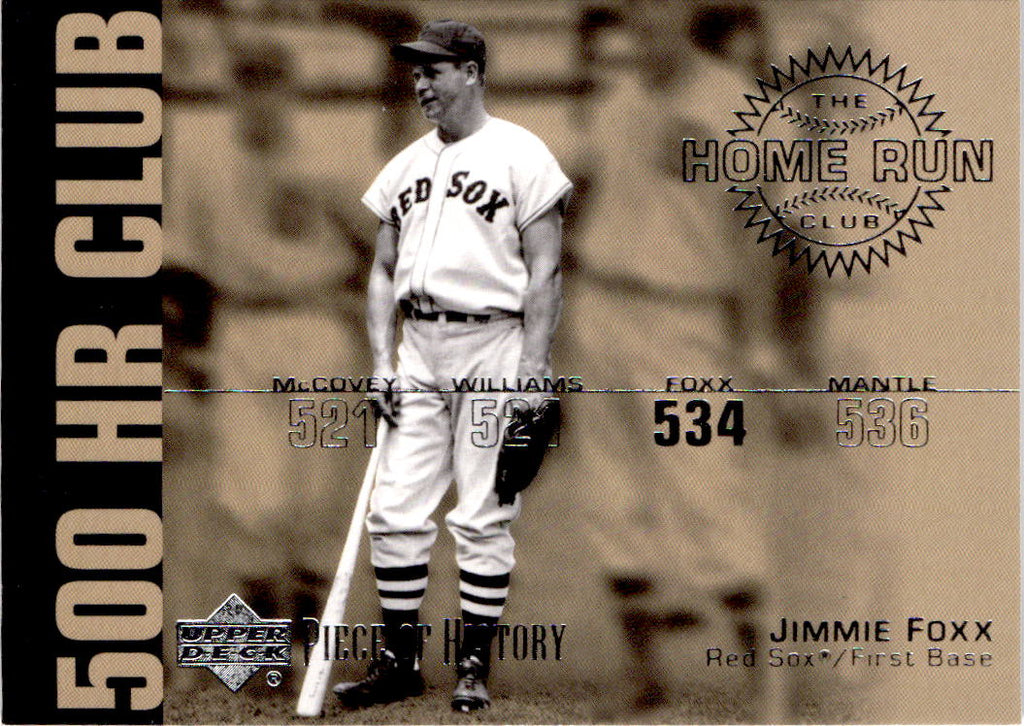 2002 Upper Deck Piece of History #HR2 Jimmie Foxx 500 Home Run Club