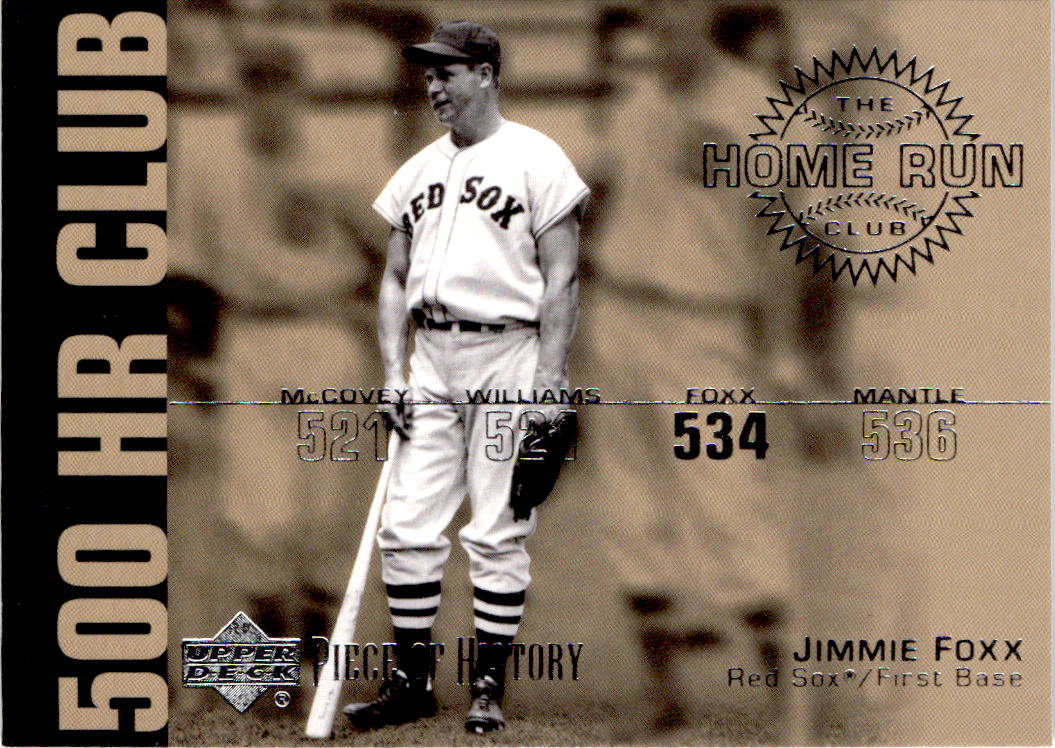 2002 Upper Deck Piece of History #HR2 Jimmie Foxx 500 Home Run Club