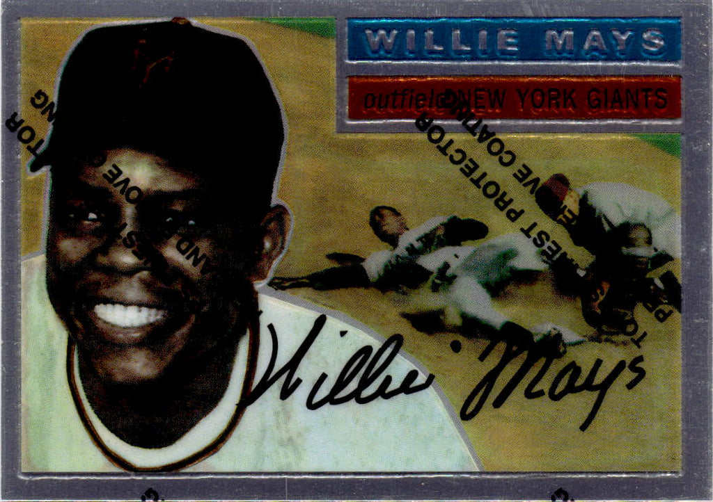 1997 Topps #7 Willie Mays Willie Mays Commemorative Reprints Finest : Gray Back