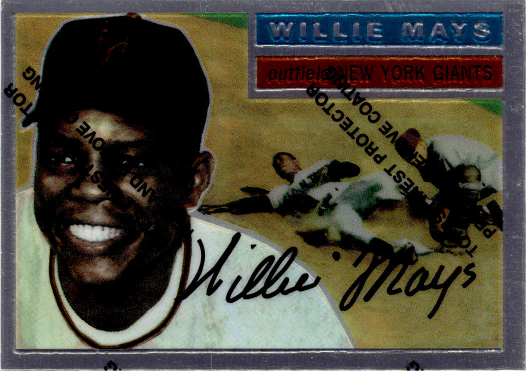 1997 Topps #7 Willie Mays Willie Mays Commemorative Reprints Finest : Gray Back