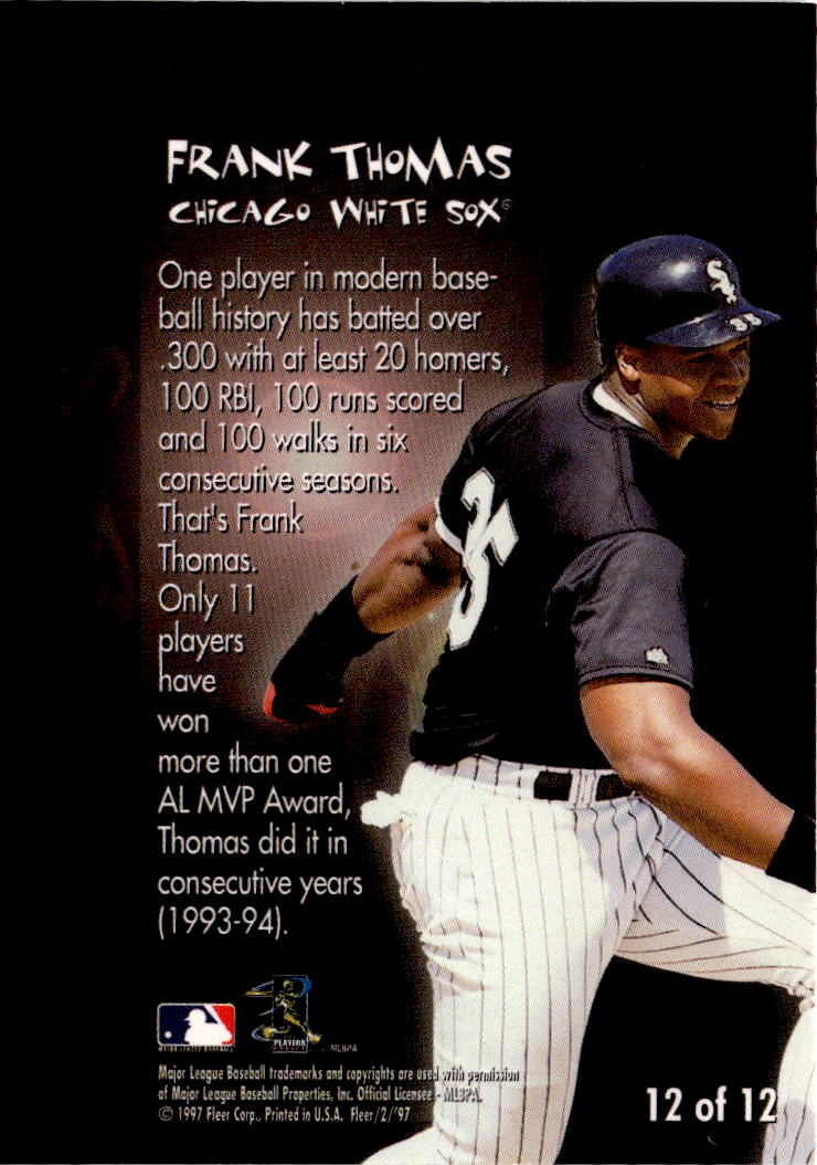 1997 Fleer #12 Frank Thomas Soaring Stars