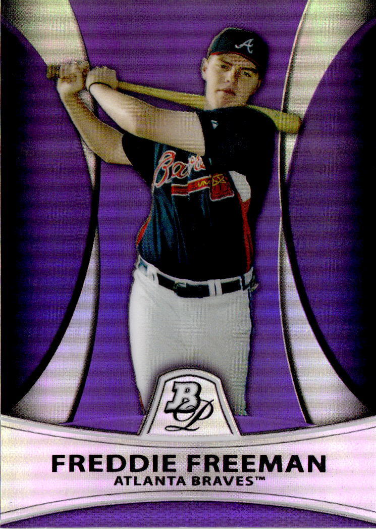 2010 Bowman Platinum #PP13 Freddie Freeman Prospects Purple Refractors