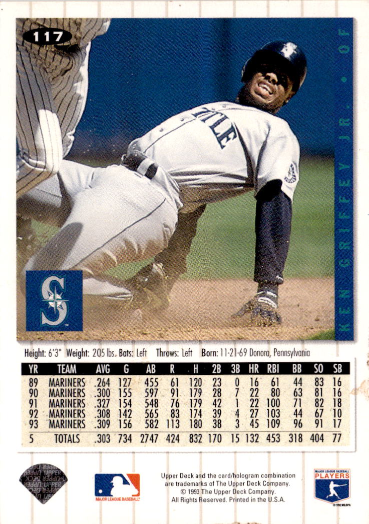 1994 Collector's Choice #117 Ken Griffey Jr.