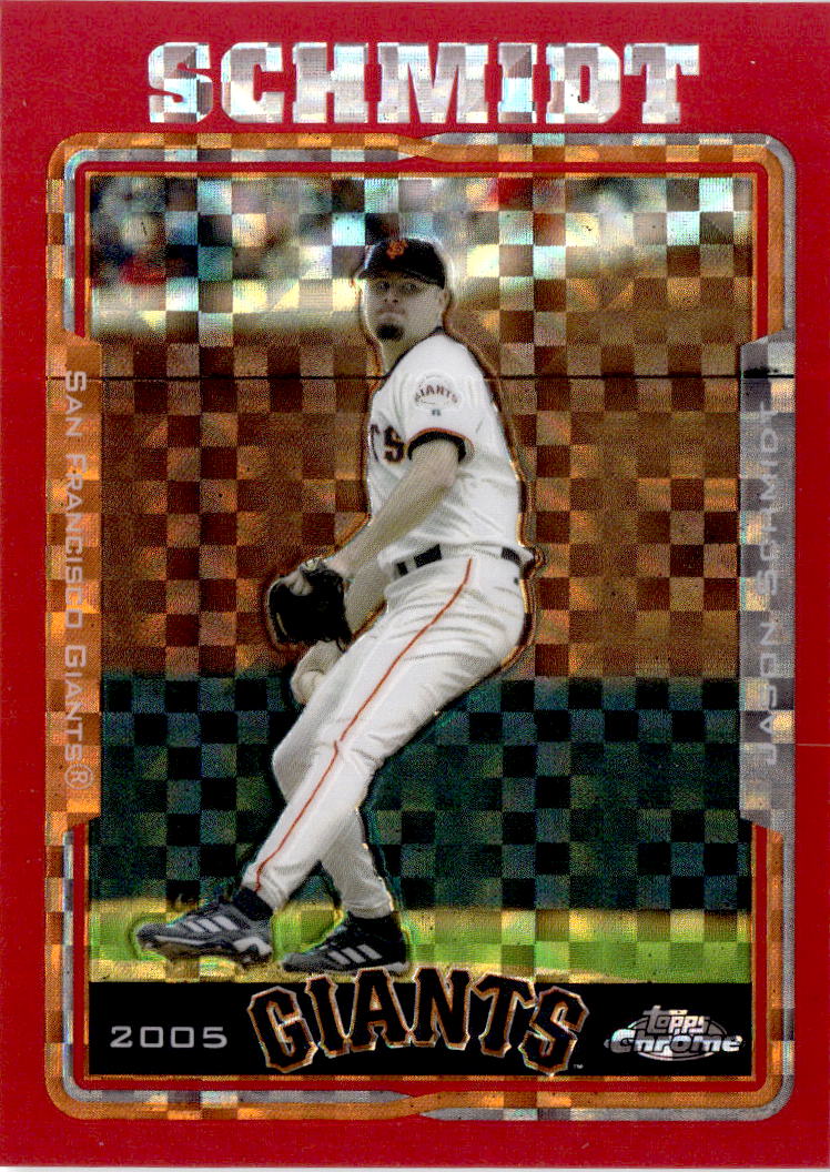 2005 Topps Chrome #58 Jason Schmidt Red X-Fractors #/25