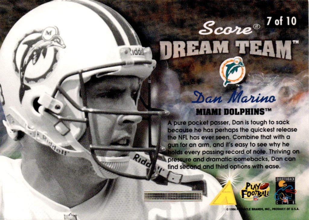 1996 Score #7 Dan Marino Dream Team
