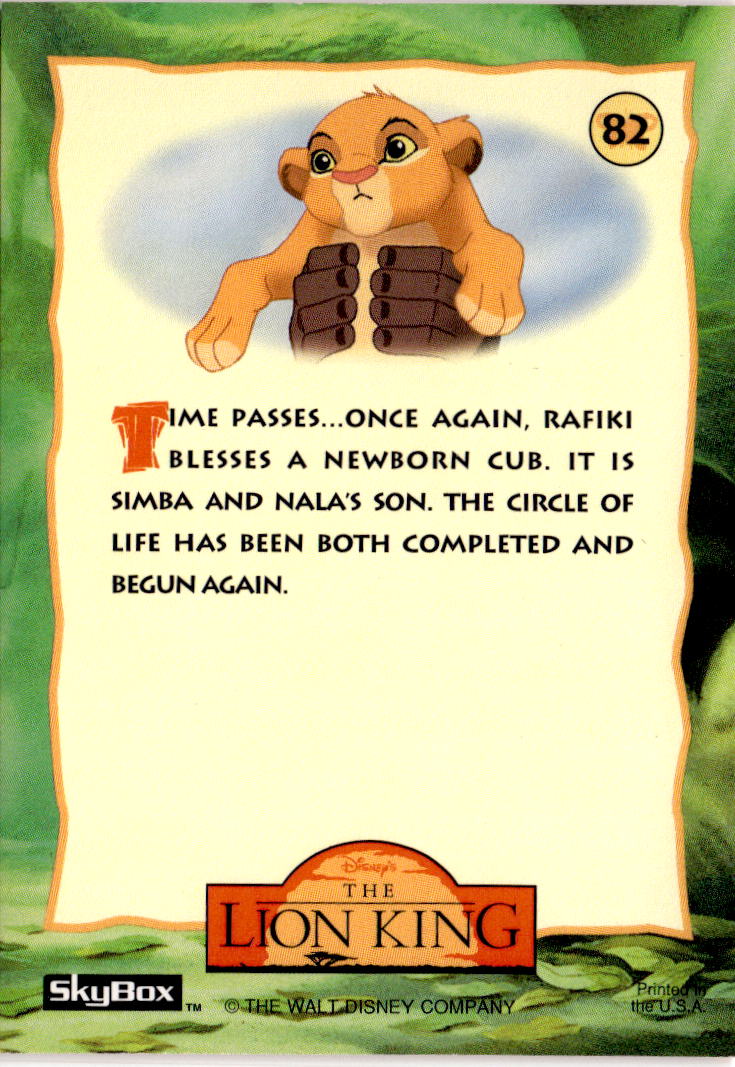 1994 SkyBox The Lion King Series 1 & 2 #82 The Circle of Life - Rebirth