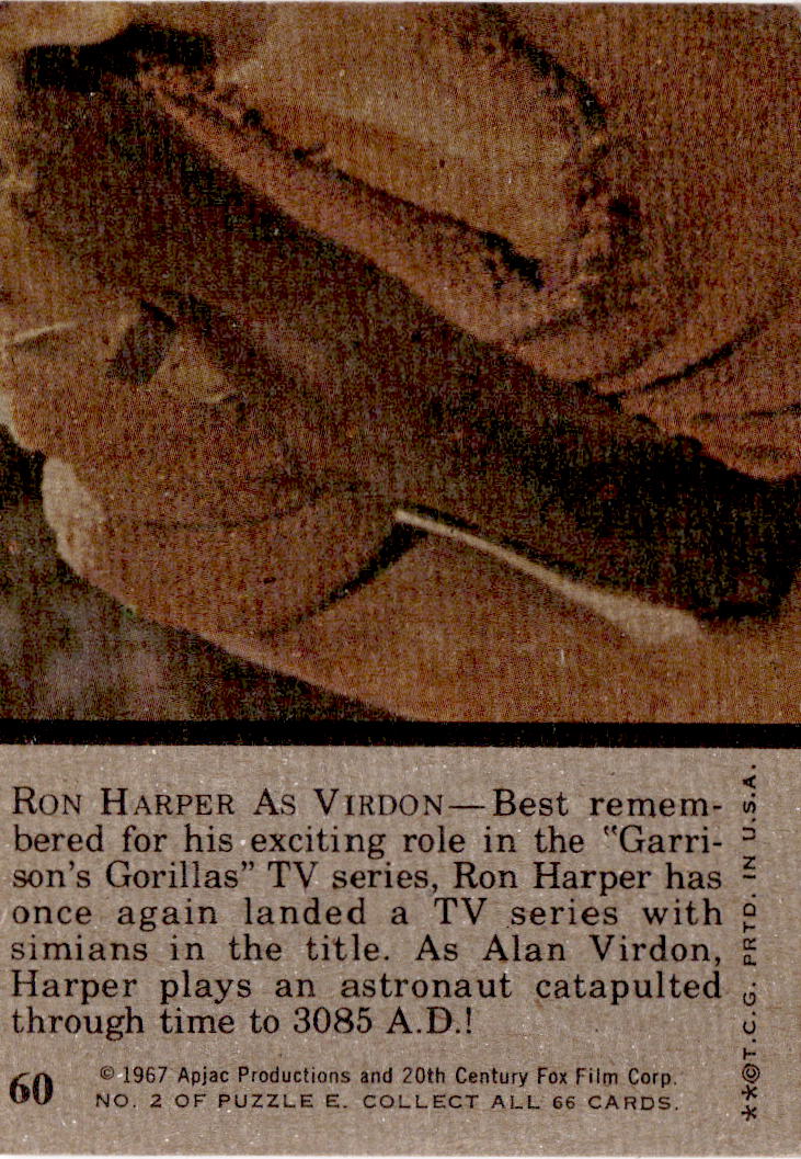 1975 Topps Planet of the Apes #60 Ron Harper as Virdon