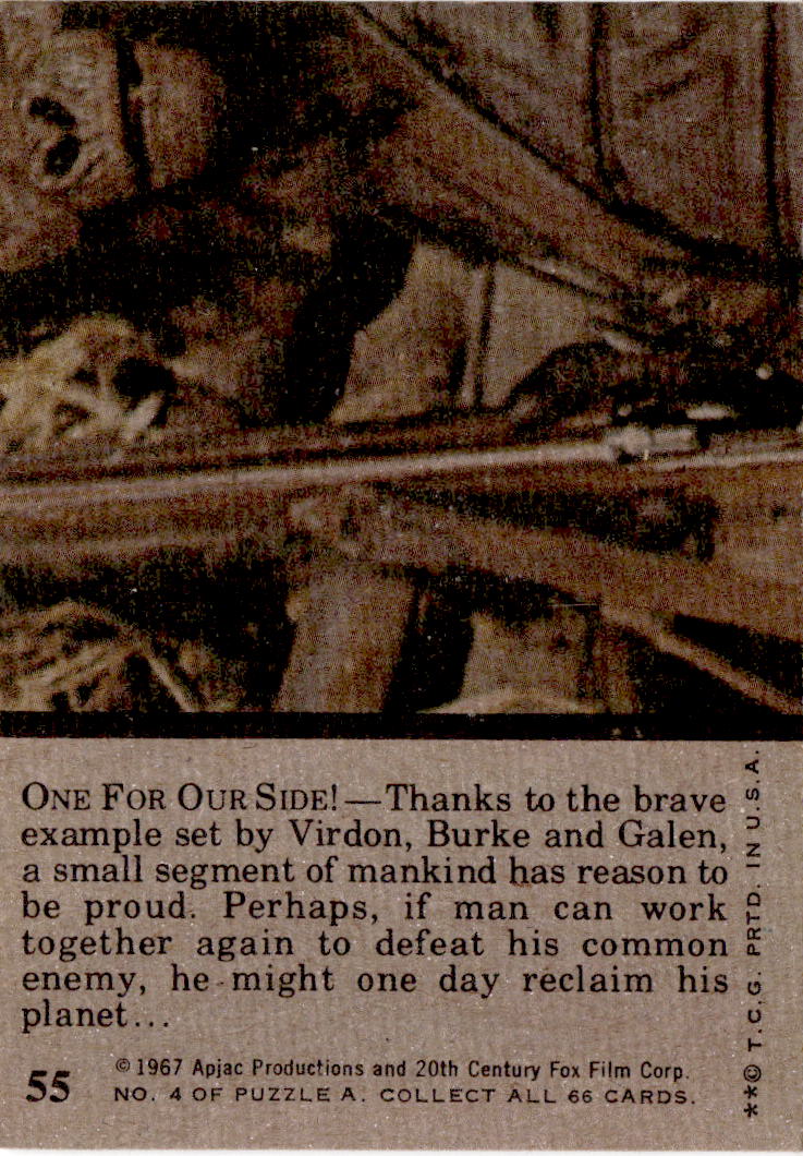 1975 Topps Planet of the Apes #55 One for Our Side!