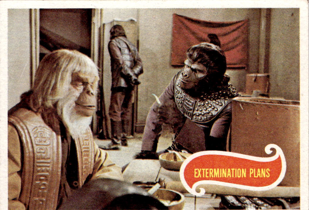 1975 Topps Planet of the Apes #14 Extermination Plans