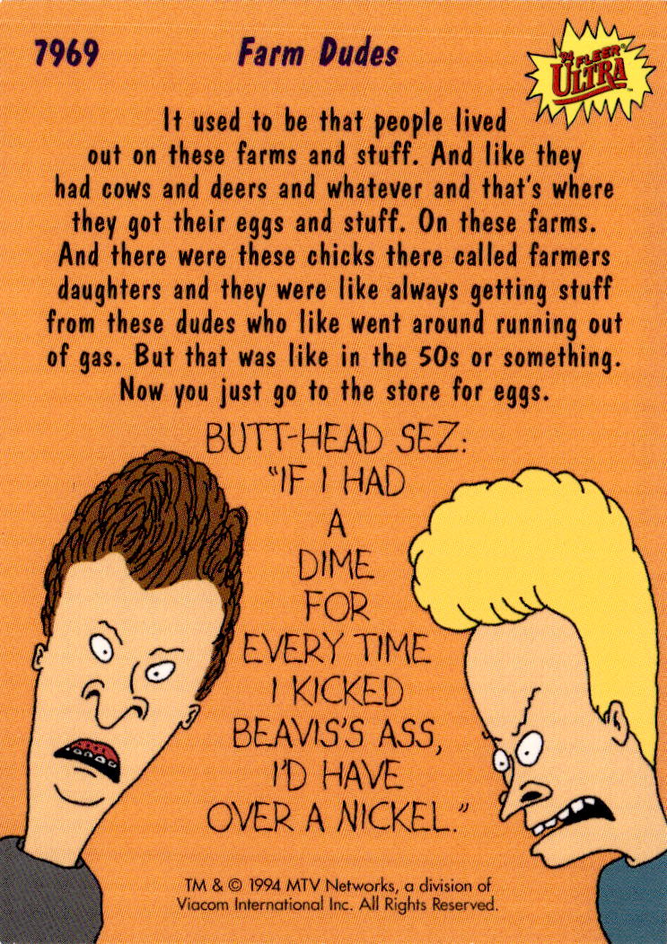 1994 Ultra Beavis and Butt-Head #7969 Farm Dudes