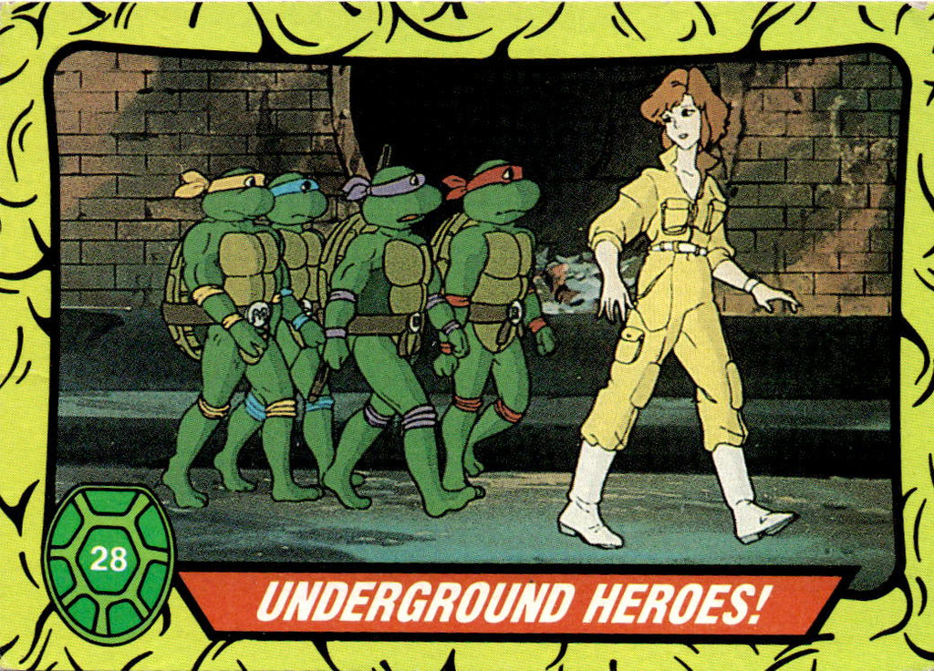 1989 Topps Teenage Mutant Ninja Turtles #28 Underground Heroes!