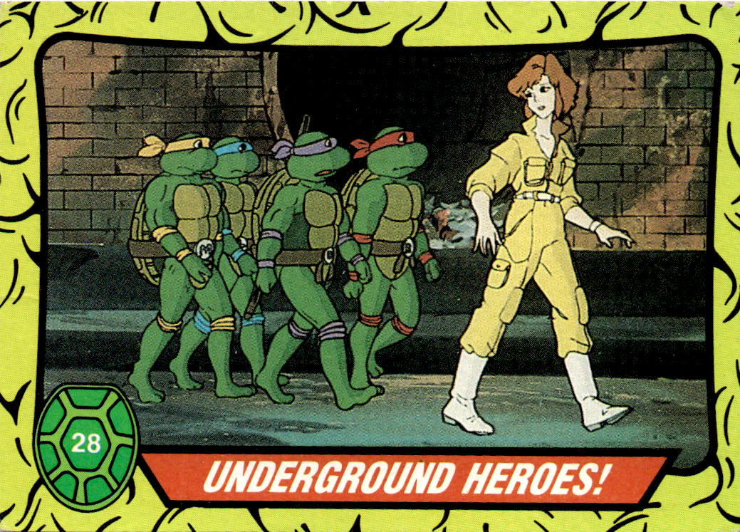 1989 Topps Teenage Mutant Ninja Turtles #28 Underground Heroes!