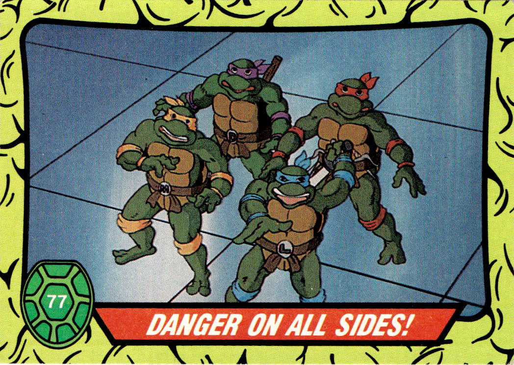 1989 Topps Teenage Mutant Ninja Turtles Danger on All Sides!