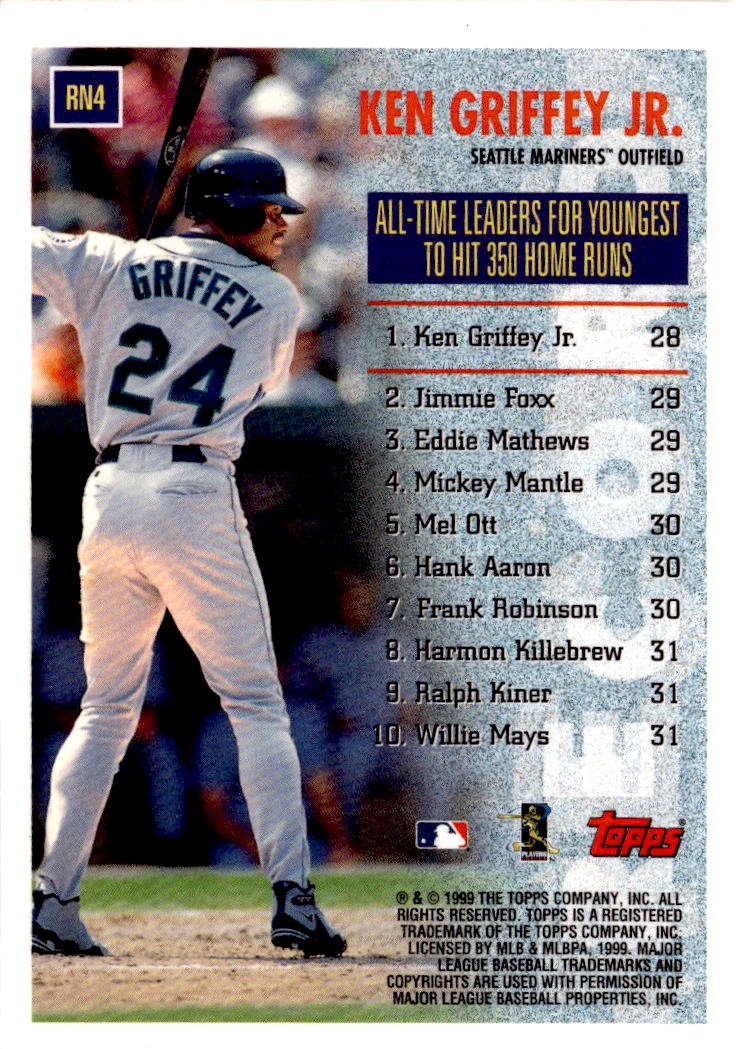 1999 Topps #RN4 Ken Griffey Jr. Record Numbers