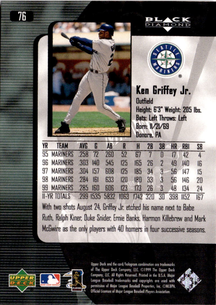 2000 Upper Deck Black Diamond #76 Ken Griffey Jr.