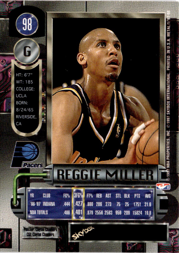 1997-98 Metal Universe #98 Reggie Miller