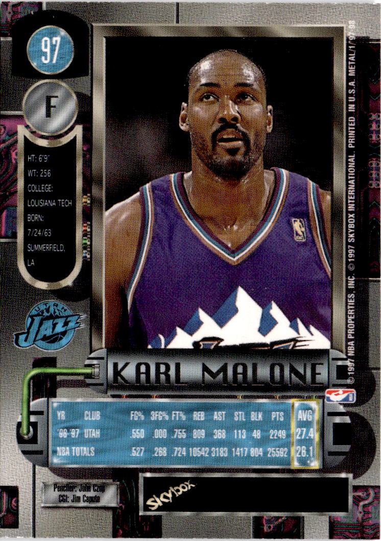 1997-98 Metal Universe #97 Karl Malone