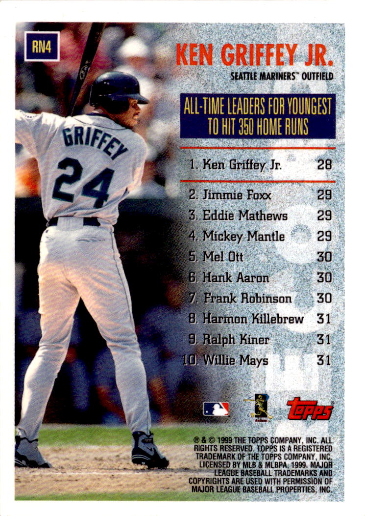 1999 Topps #RN4 Ken Griffey Jr. Record Numbers