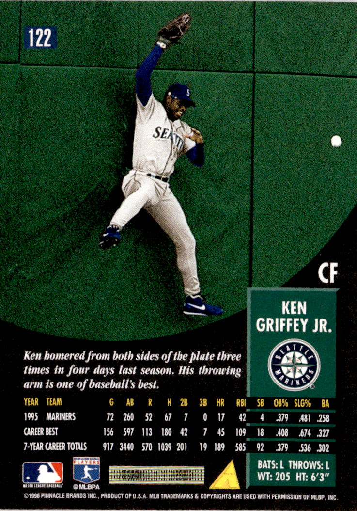 1996 Pinnacle #122 Ken Griffey Jr.