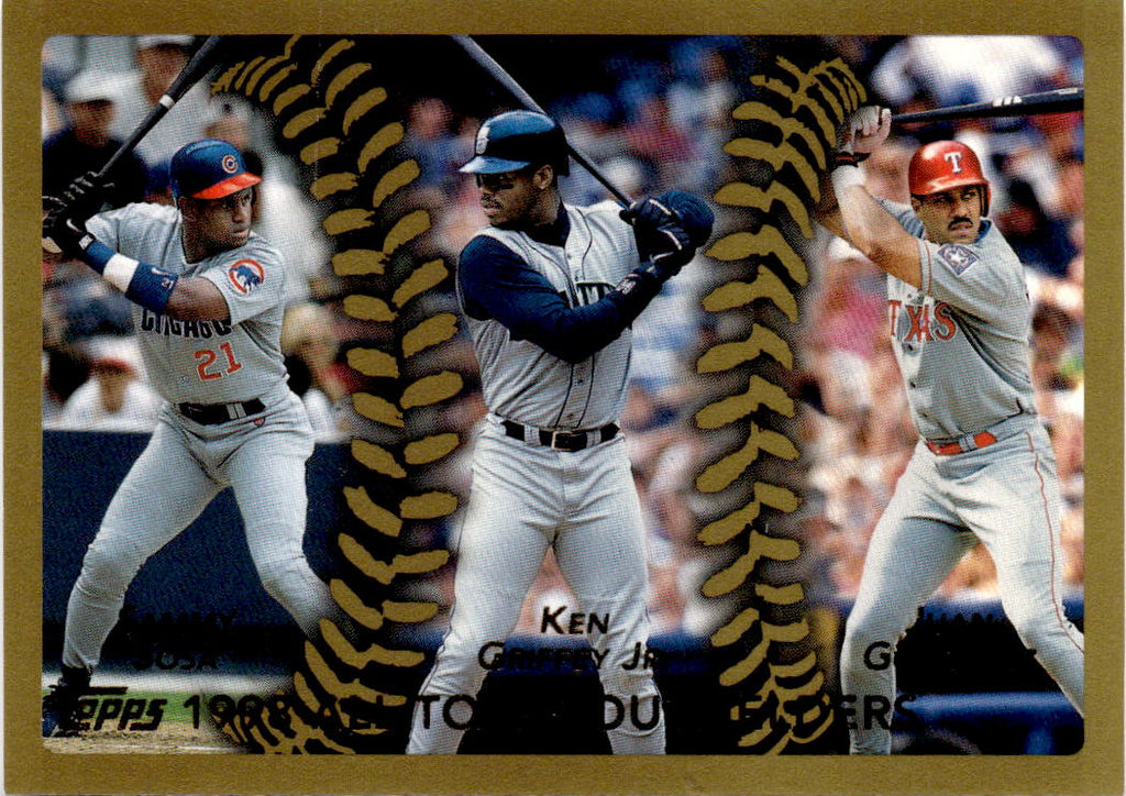 1999 Topps #NNO Sammy Sosa / Ken Griffey Jr. / Juan Gonzalez MVP Promotion