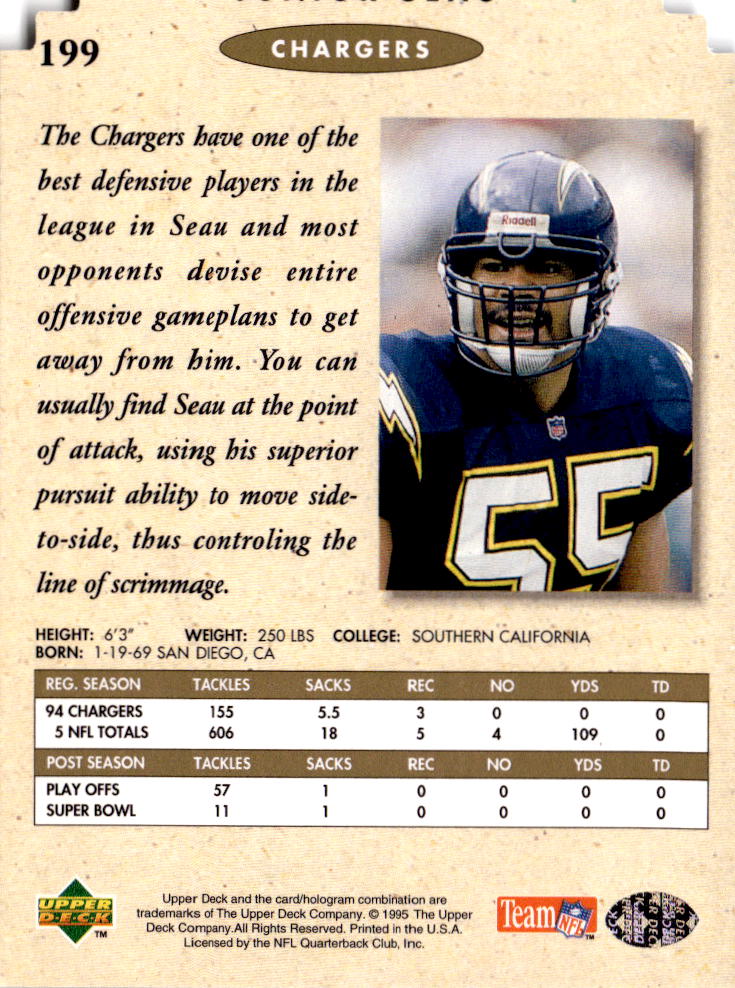 1995 SP Championship #199 Junior Seau
