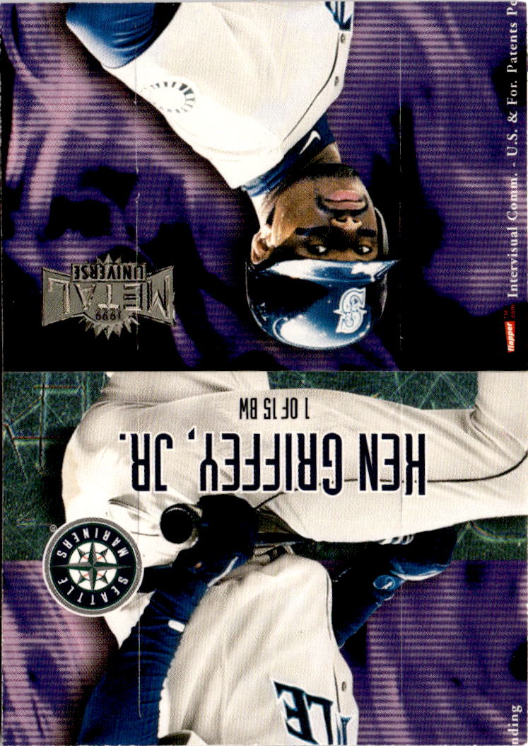 1999 Metal Universe #1 BW Ken Griffey Jr. Boyz With The Wood