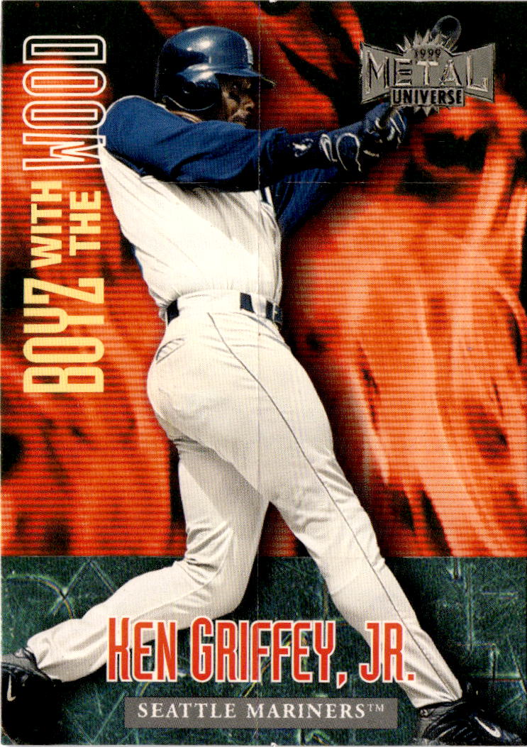 1999 Metal Universe #1 BW Ken Griffey Jr. Boyz With The Wood