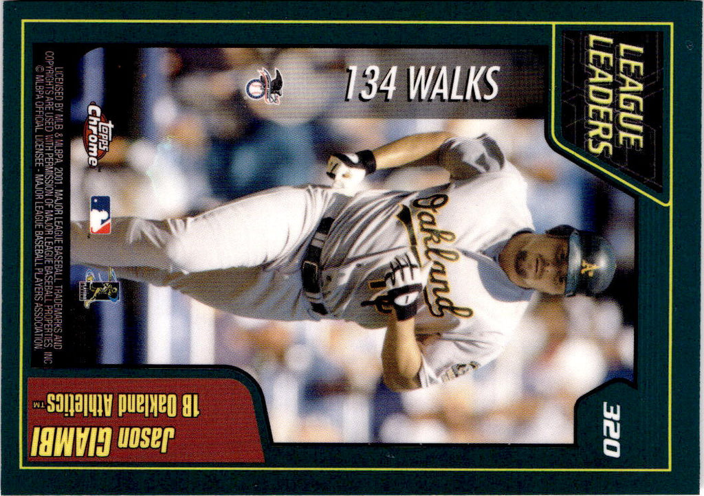 2001 Topps Chrome #320 Barry Bonds / Jason Giambi