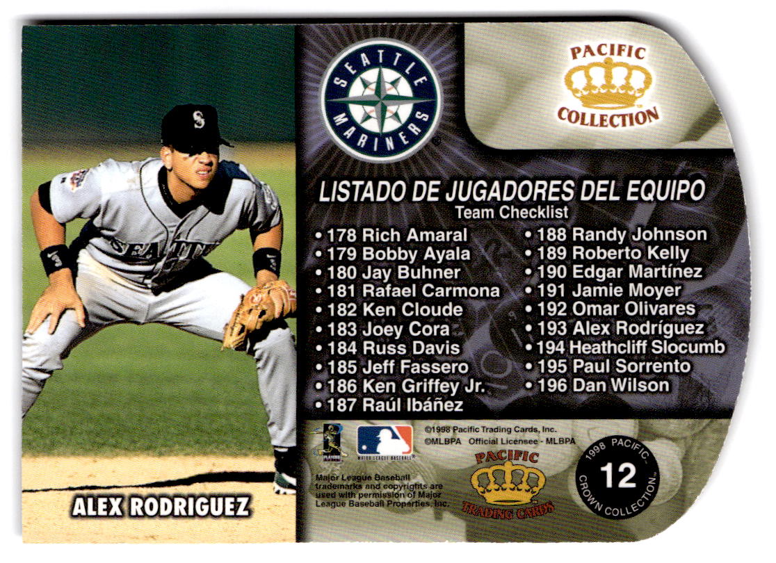 1998 Pacific #12 Ken Griffey Jr. / Alex Rodriguez Team Checklists