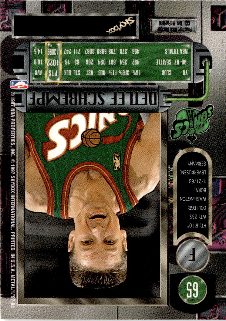 1997-98 Metal Universe #65 Detlef Schrempf