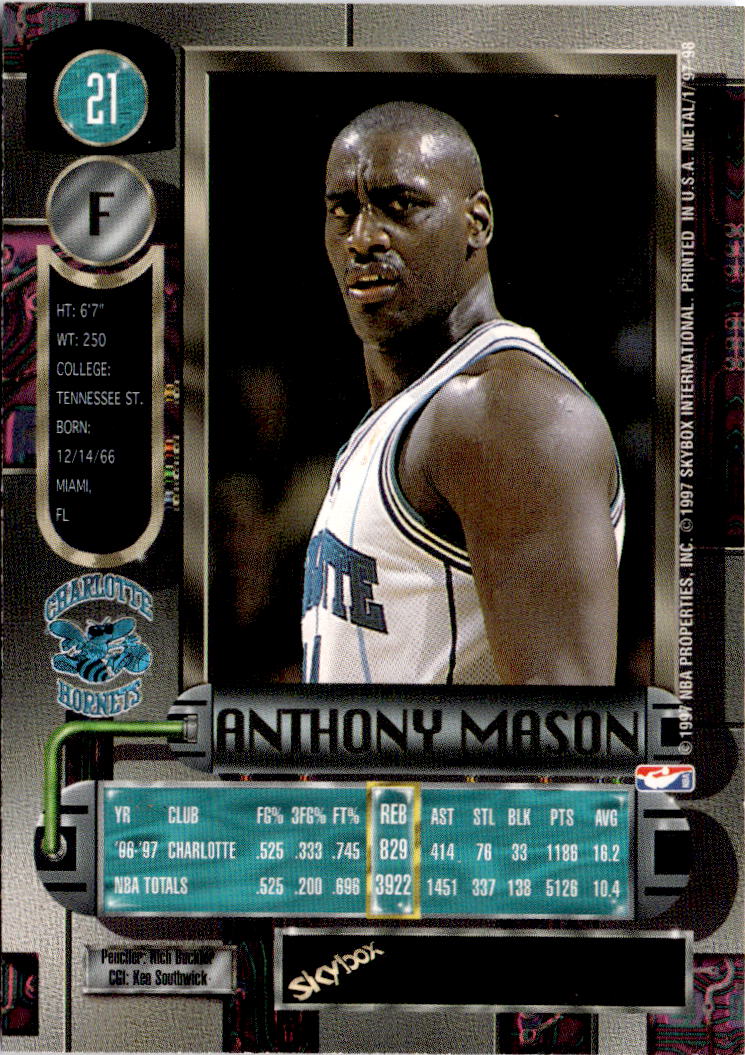 1997-98 Metal Universe #21 Anthony Mason
