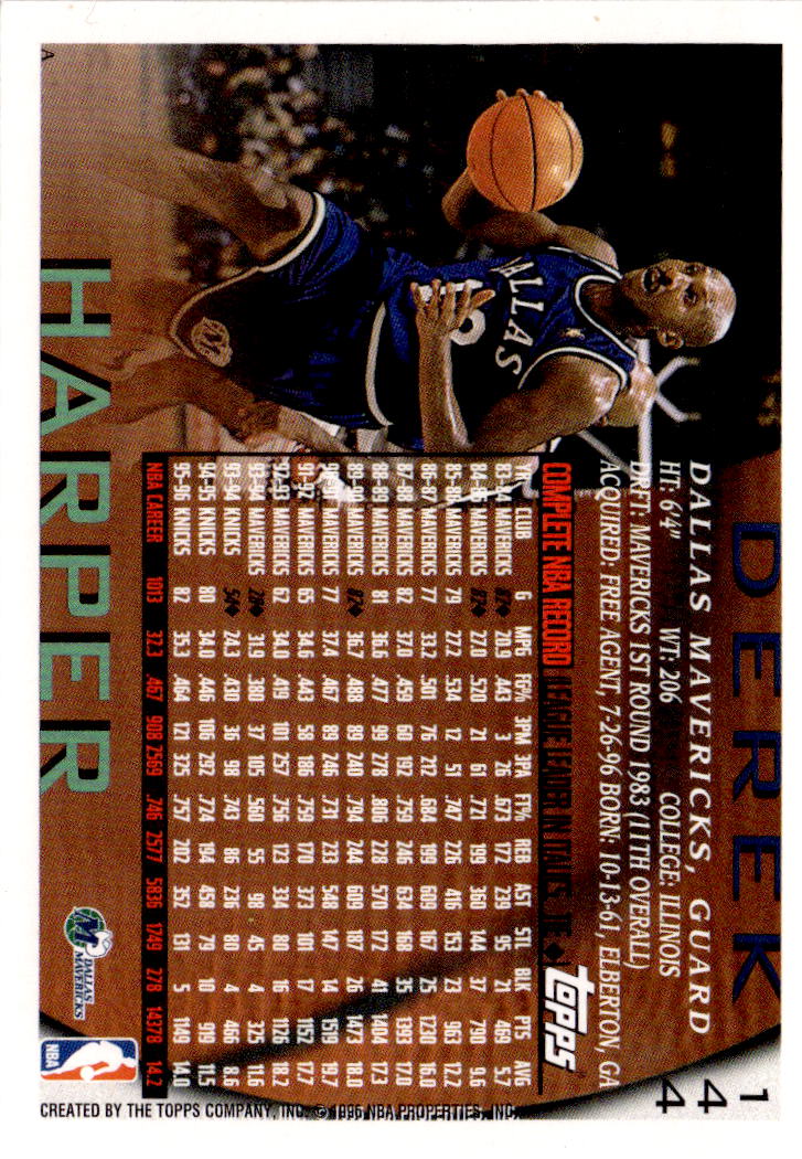 1996-97 Topps #144 Derek Harper NBA at 50