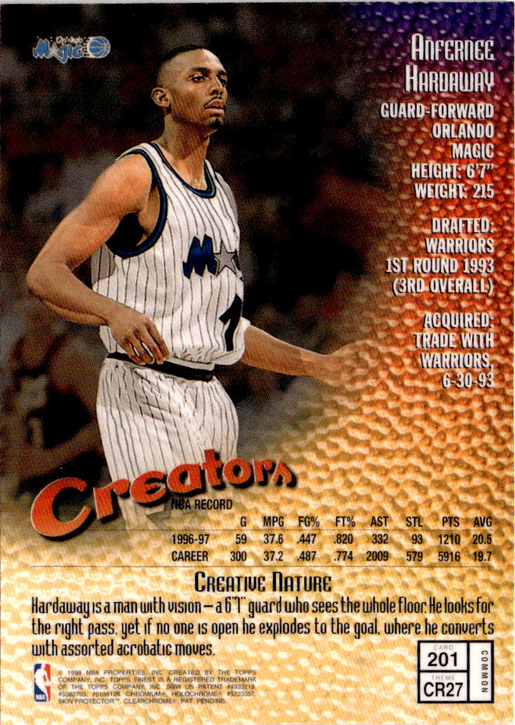 1997-98 Finest #201 Anfernee Hardaway