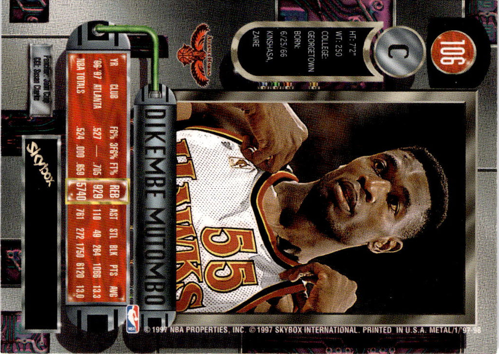 1997-98 Metal Universe #106 Dikembe Mutombo