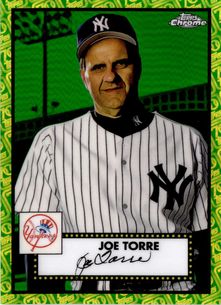 2021 Topps Chrome Platinum Anniversary Joe Torre Green/Yellow Refractor #/99
