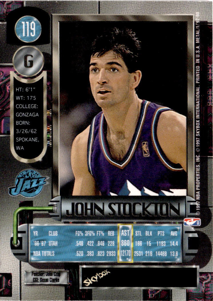 1997-98 Metal Universe #119 John Stockton